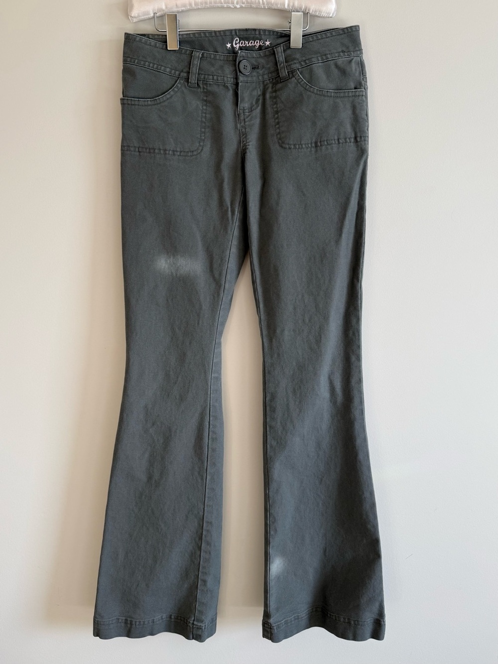 Vintage Y2K Garage Charcoal Low Rise Flare Pants